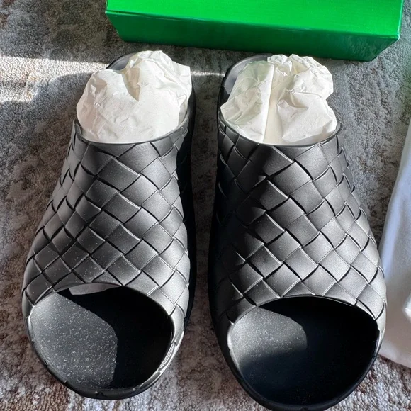 Bottega Veneta Padded Intrecciato Slides